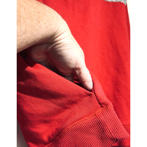 Pink Victoria's Secret Colorblock Pullover Hoodie Red,Gray,Black,White Women's L - Picture 5 of 7